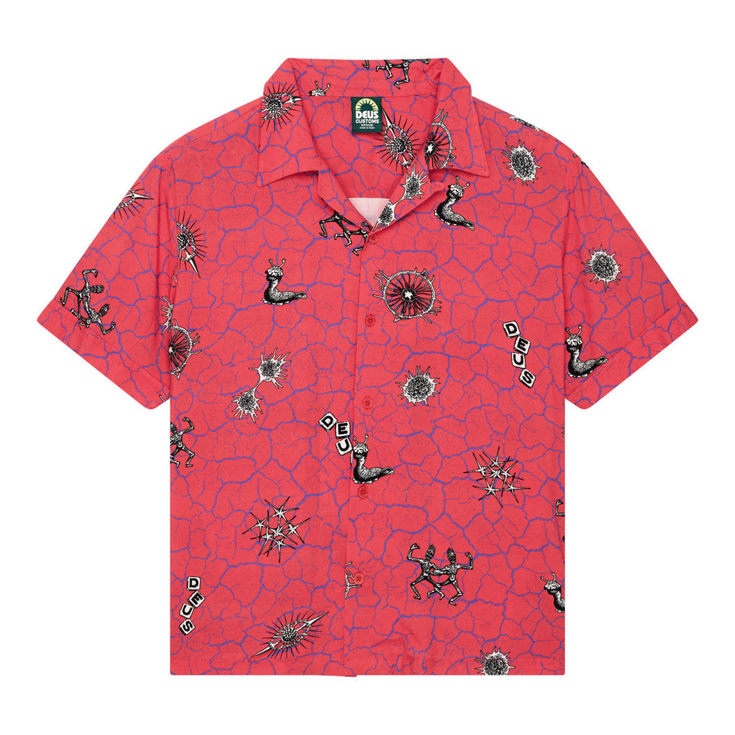 Deus Ex Machina Vibrant Virus Shirt Strawberry