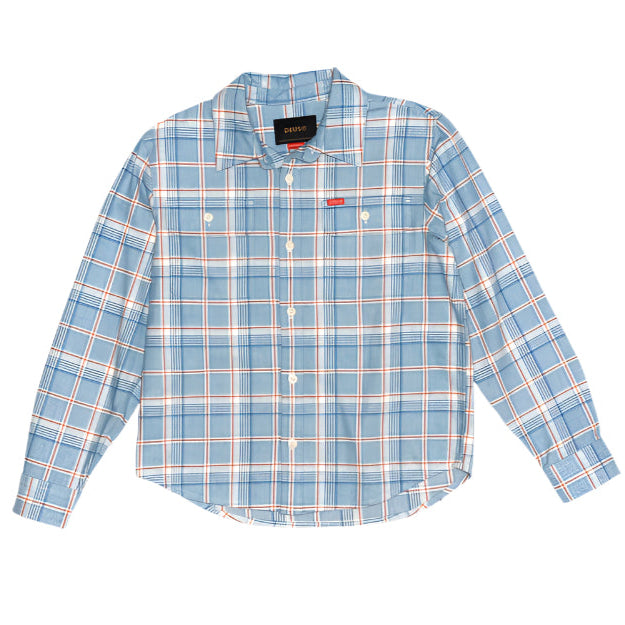 Deus Ex Machina Vacay Check Shirt Sky Blue