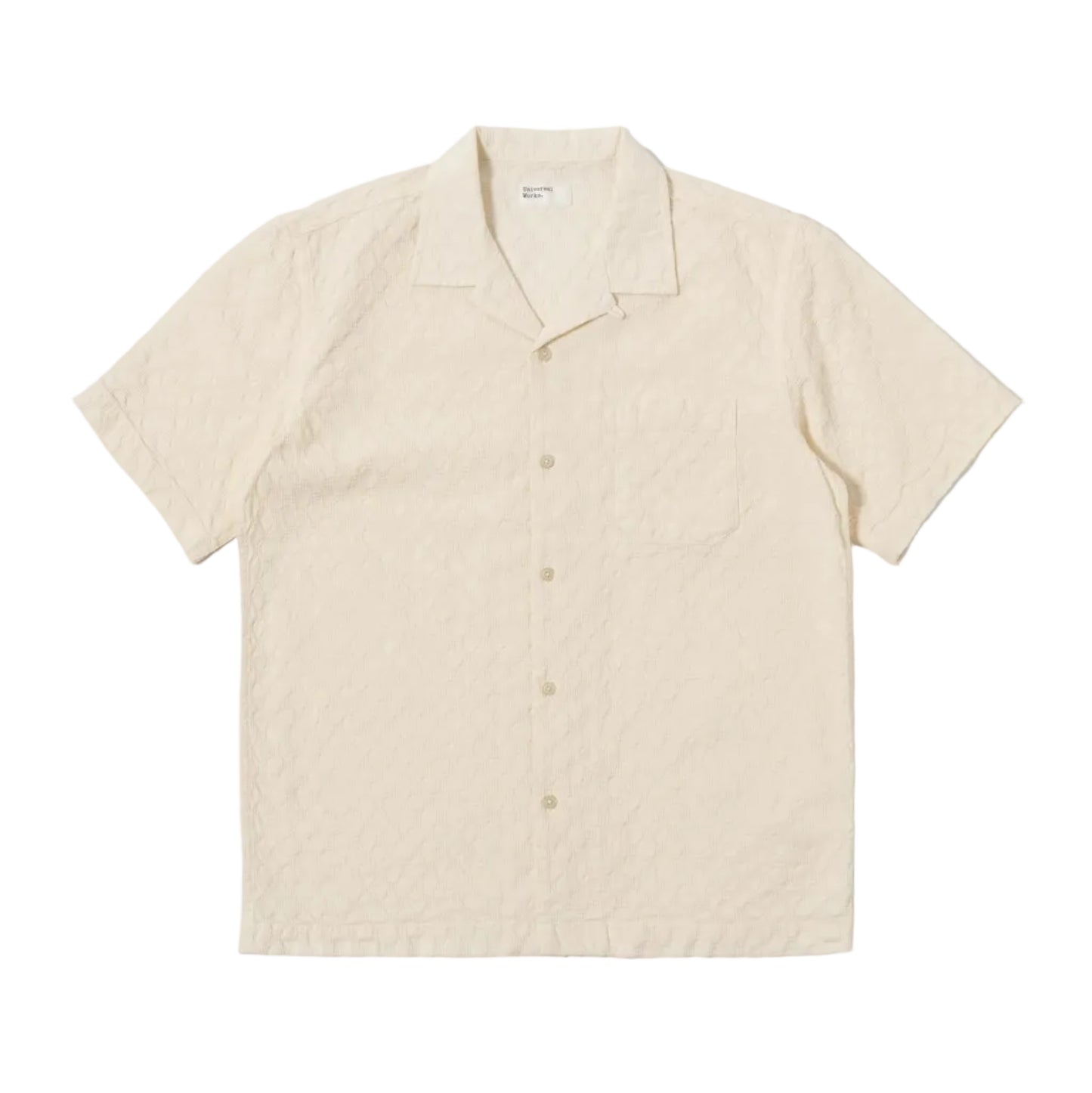 Universal Works Road Shirt Dot Waffle Ecru