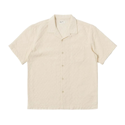 Universal Works Road Shirt Dot Waffle Ecru