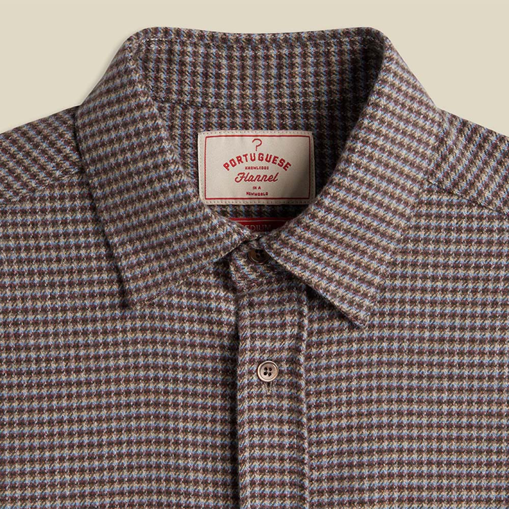 Portuguese Flannel Dylan LS Shirt Blue / Bordeaux