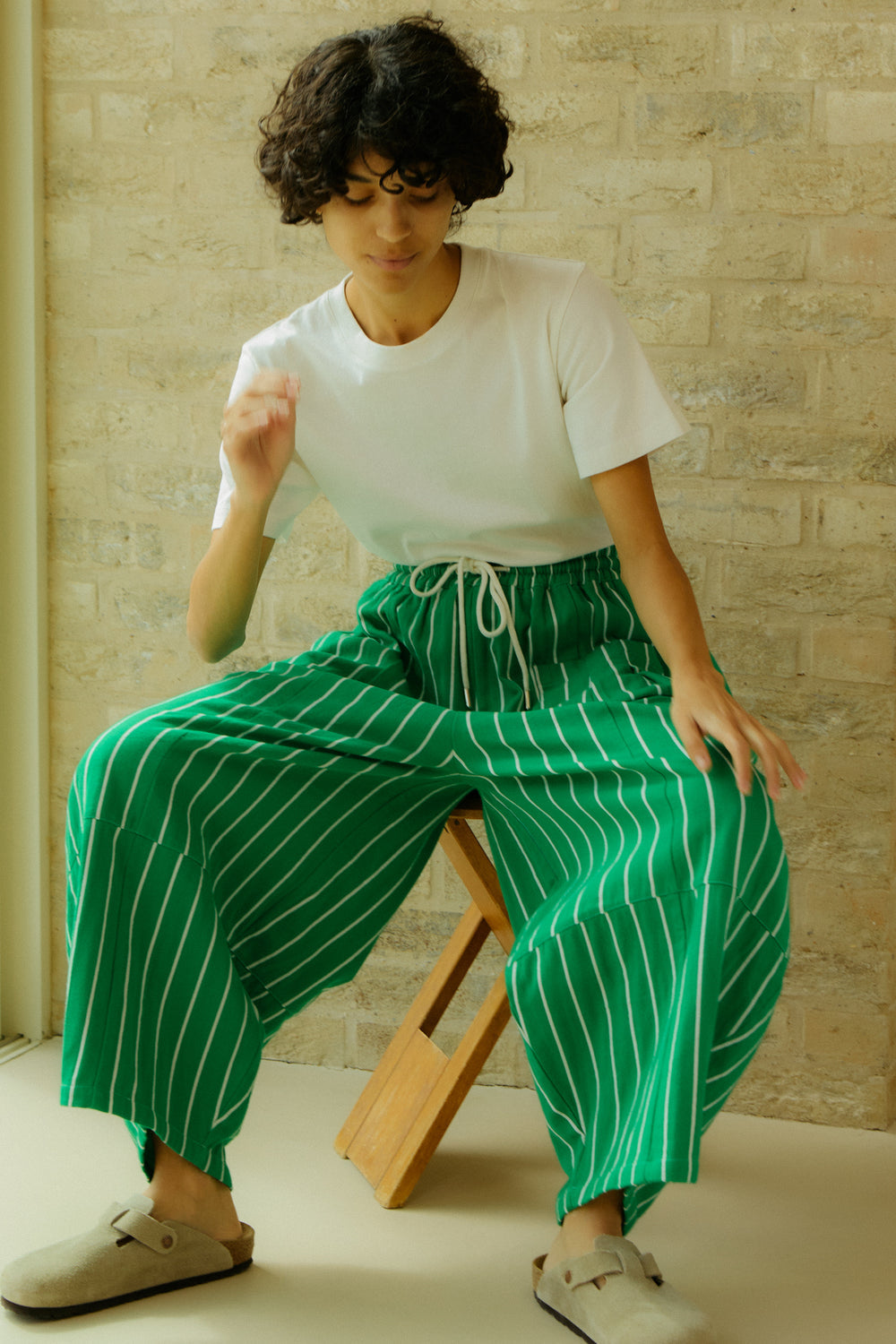 L.F.Markey Elio Trouser Grass Stripe