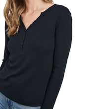 Load image into Gallery viewer, Rails Essential Henley Black
