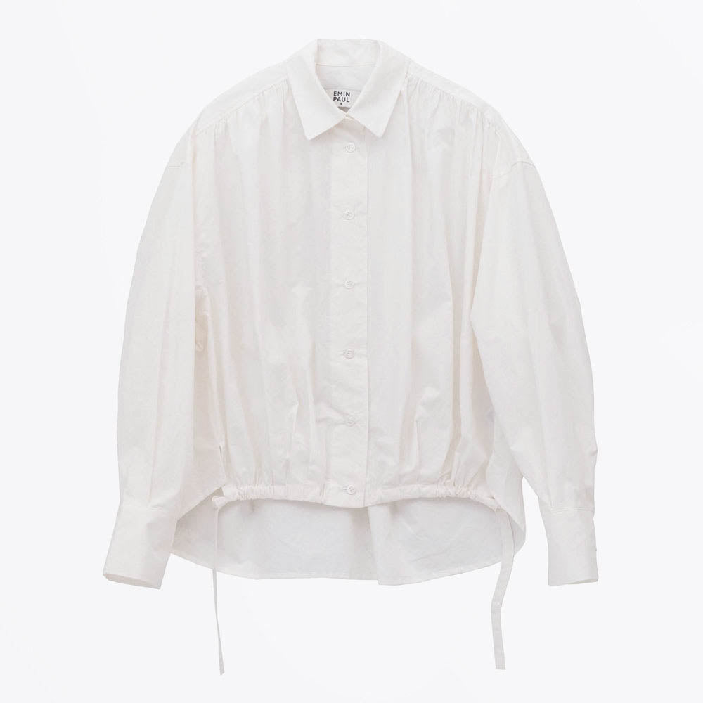 Emin+Paul Pleated Volume Shirt White