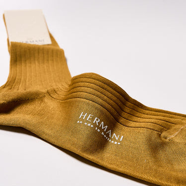 Hermani Filo Di Scozia Cotton Mid-Calf Senape