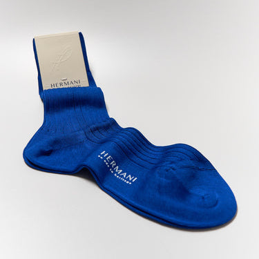 Hermani Filo Di Scozia Cotton Mid-Calf Zaffiro