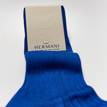 Hermani Filo Di Scozia Cotton Mid-Calf Zaffiro