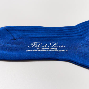 Hermani Filo Di Scozia Cotton Mid-Calf Zaffiro