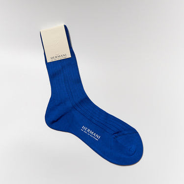 Hermani Filo Di Scozia Cotton Mid-Calf Zaffiro