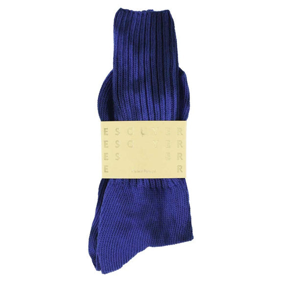 Escuyer Tie Dye Socks Black / Strong Blue