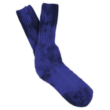 Load image into Gallery viewer, Escuyer Tie Dye Socks Black / Strong Blue
