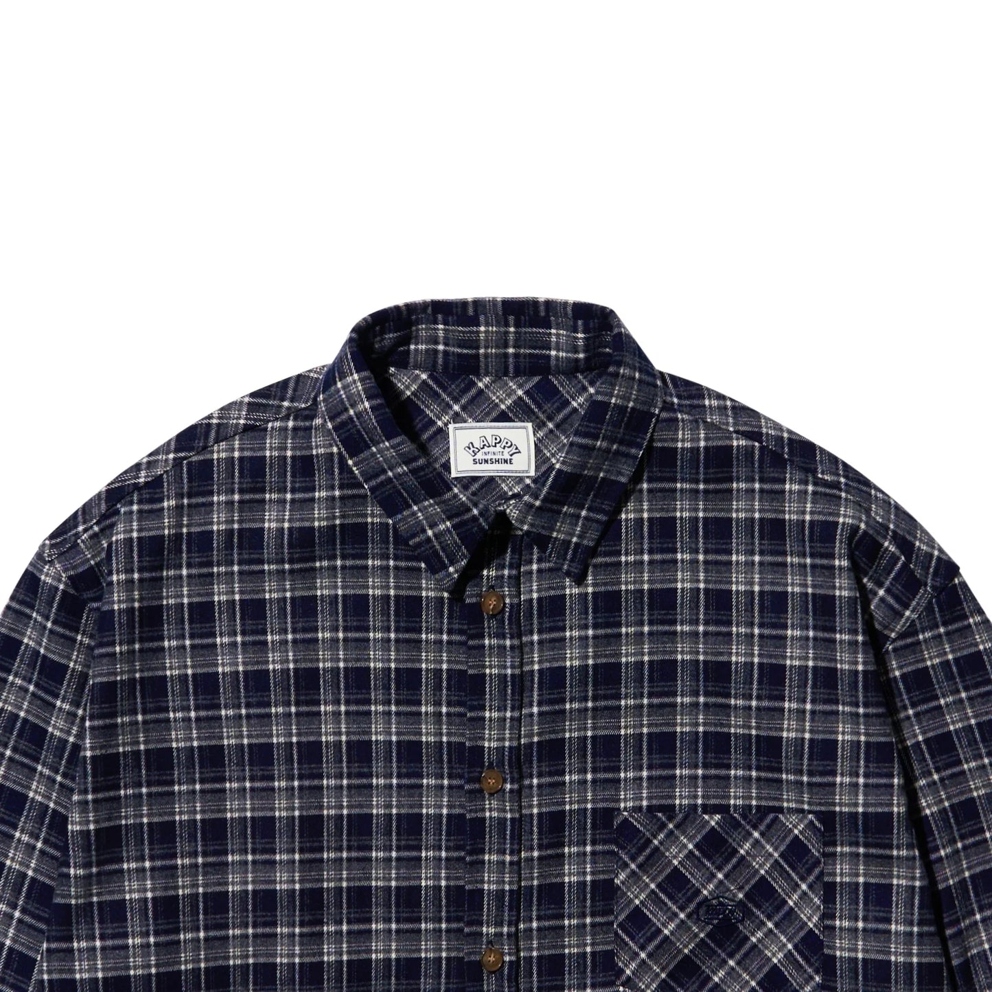 Kappy Flannel Check Shirt Navy