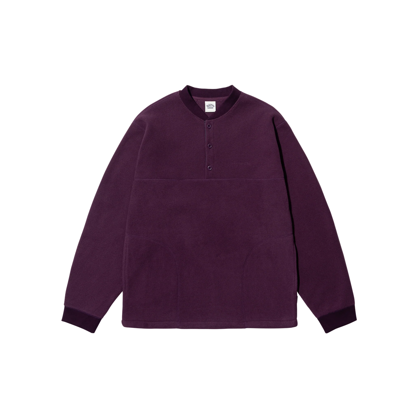 Kappy Fleece Waffle Button Anorak Purple