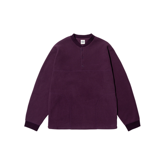 Kappy Fleece Waffle Button Anorak Purple