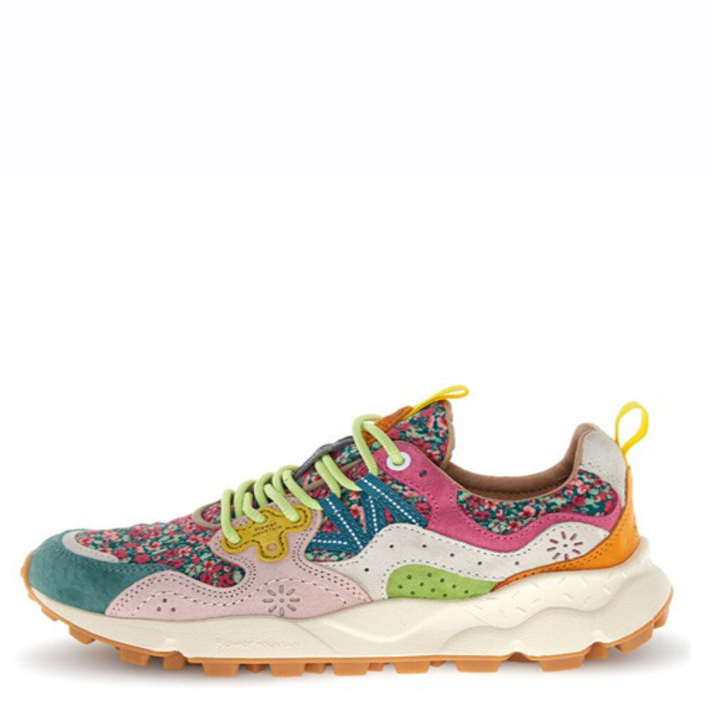 Flower Mountain W' Yamano 3 Suede/Nylon Petrol / Cipria / Fuchsia