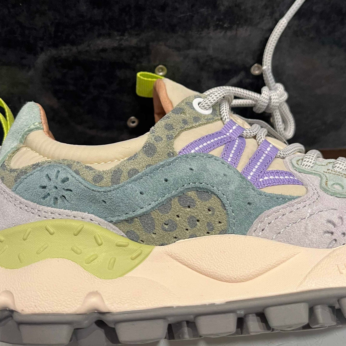 Flower Mountain W' Yamano 3 Suede/Nylon Anamalier Taupe-Green