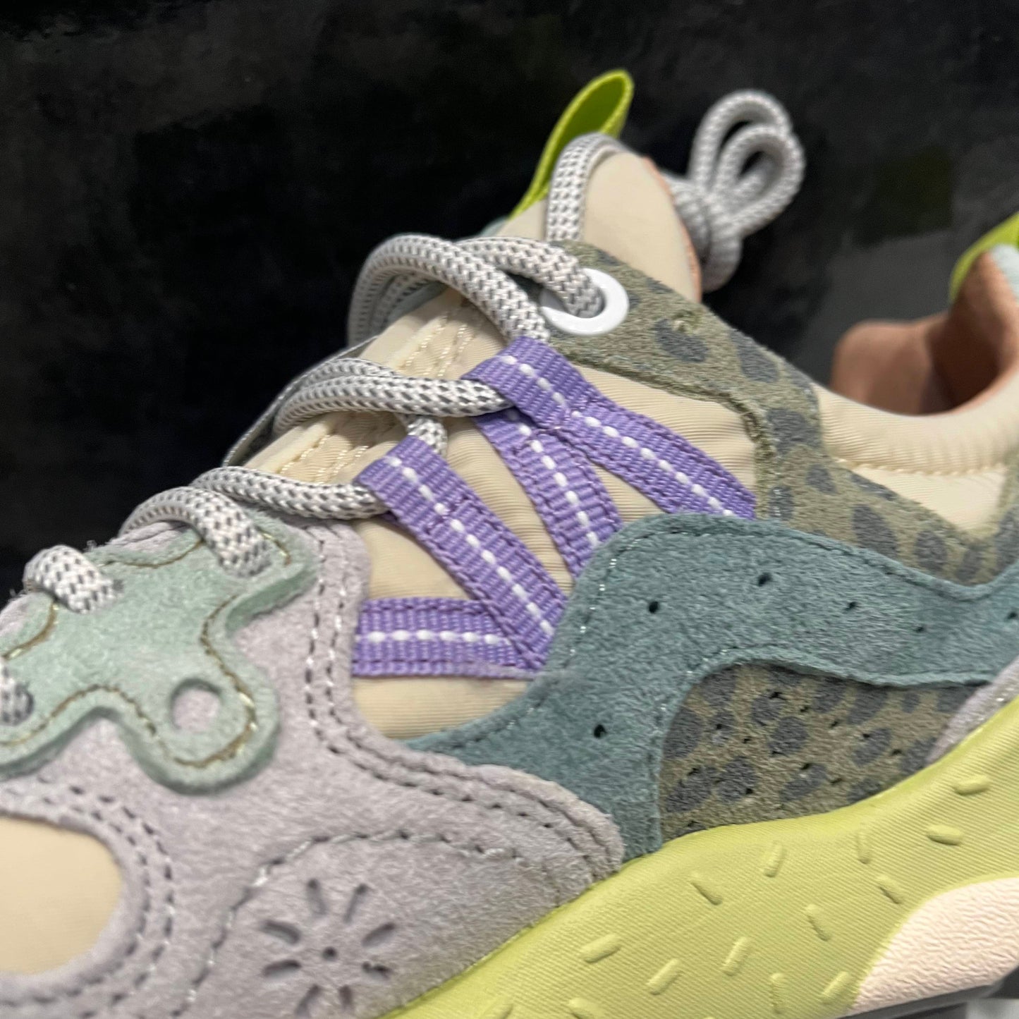 Flower Mountain W' Yamano 3 Suede/Nylon Anamalier Taupe-Green