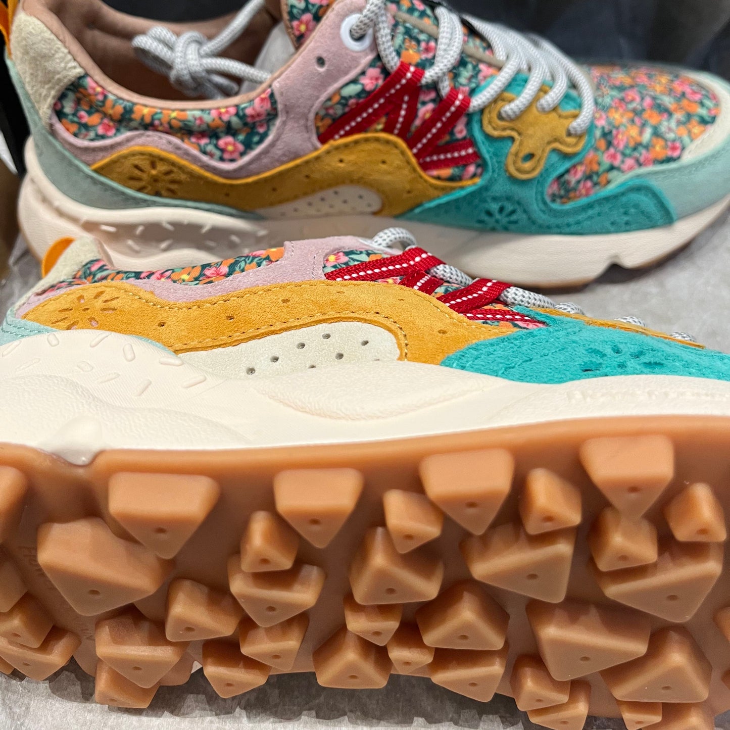 Flower Mountain W' Yamano 3 Suede/Nylon Light Green-Carabi-Zucca
