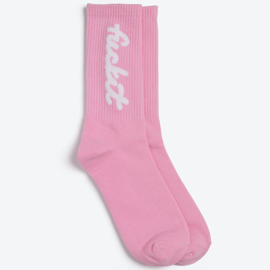 Hoops and Chains Fuckit  Socks Pink