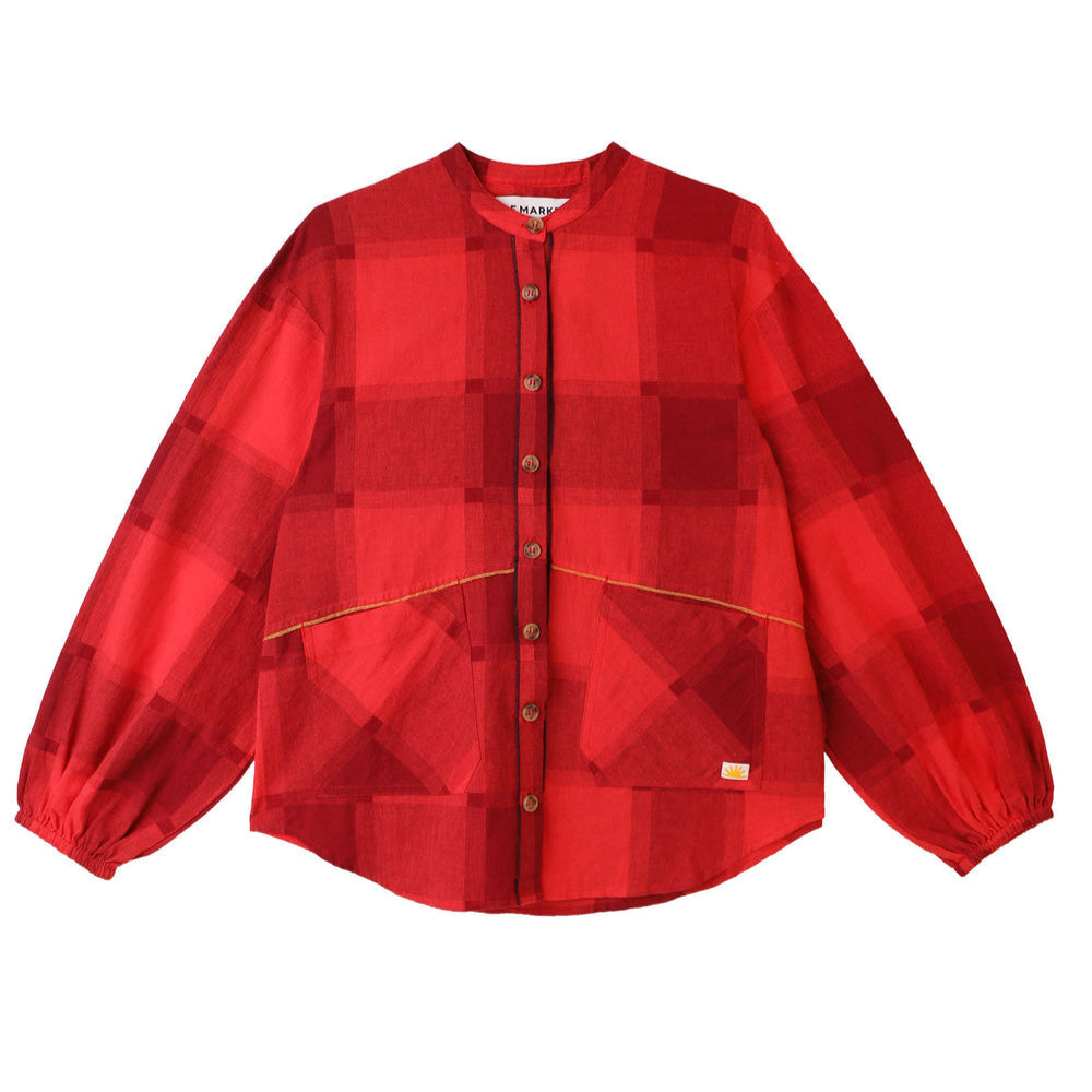 L.F.Markey Gale Shirt Red Gingham