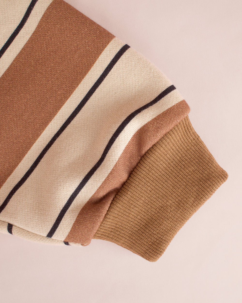 L.F.Markey Gene Sweater Choc Rugby Stripe