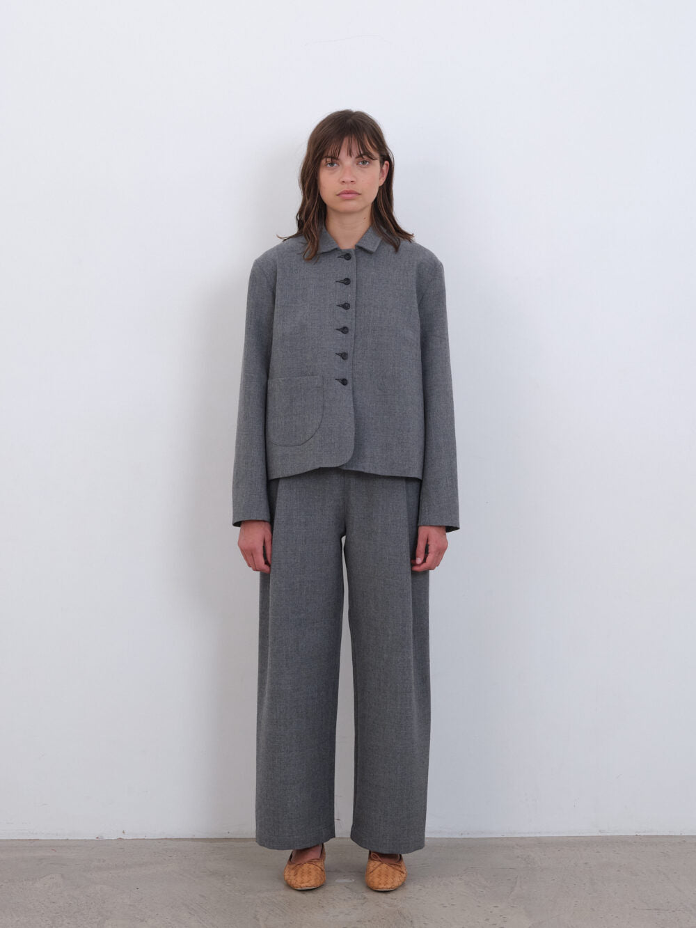 Cawley Studio British Wool Lillie Jacket Light Grey