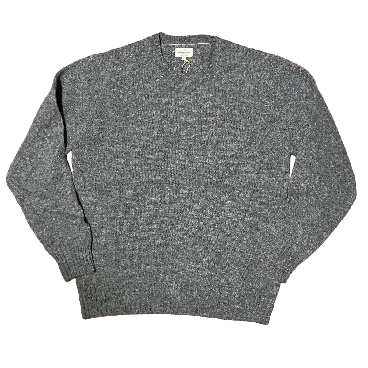 Hartford Shetland Wool Crew Knit Grey