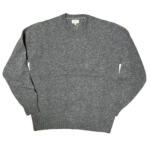 Hartford Shetland Wool Crew Knit Grey