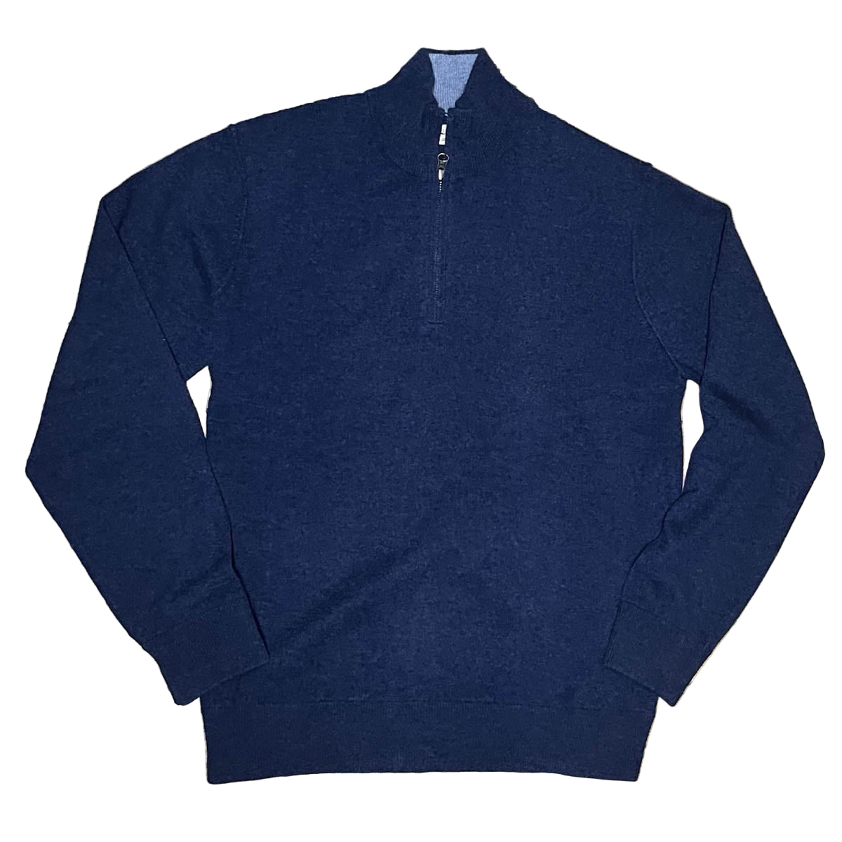 Hartford Pullover Zip-up Cashmere Knit Indigo