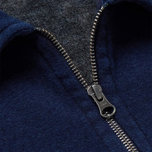 Load image into Gallery viewer, Hartford Zipper Polo Knit Sweatshirt Indigo
