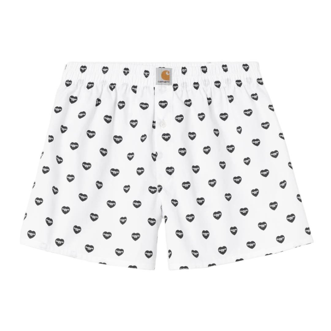 Carhartt WIP Cotton Boxer Heart Print White / Black