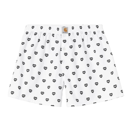 Carhartt WIP Cotton Boxer Heart Print White / Black