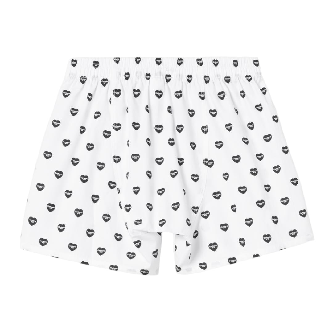 Carhartt WIP Cotton Boxer Heart Print White / Black