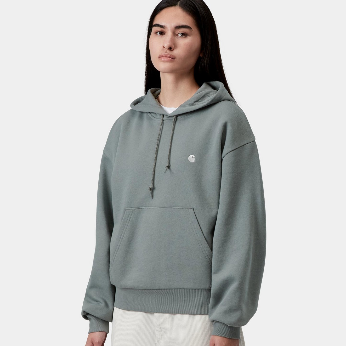 Carhartt WIP W' Hooded Casey Sweatshirt Velvet Green / Silver