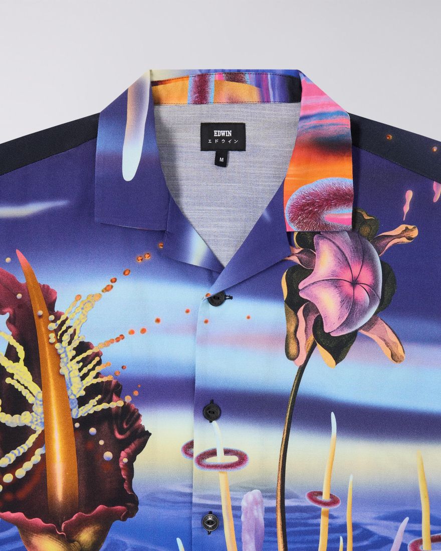 Edwin Temple Of Flora Shirt SS Shirt Multicolour