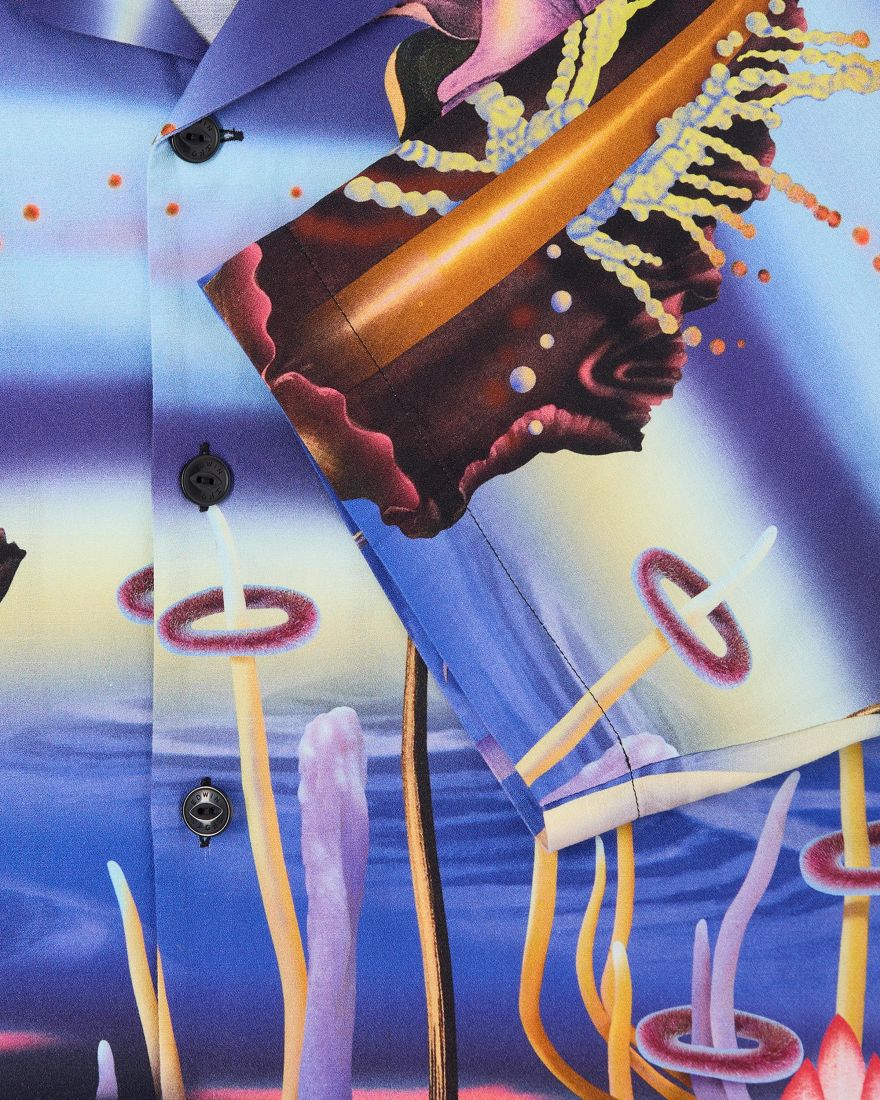 Edwin Temple Of Flora Shirt SS Shirt Multicolour