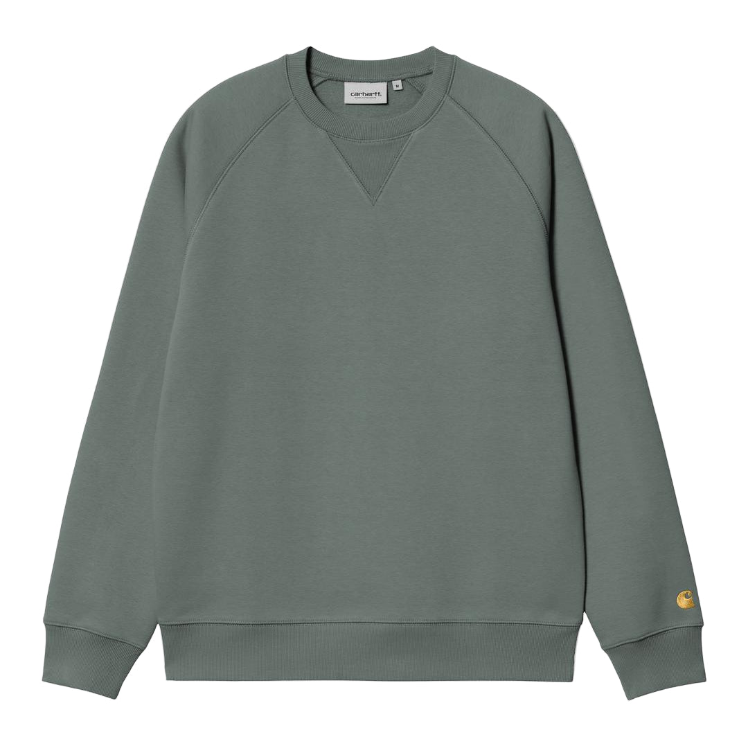 Carhartt WIP Chase Sweat Velvet Green / Gold
