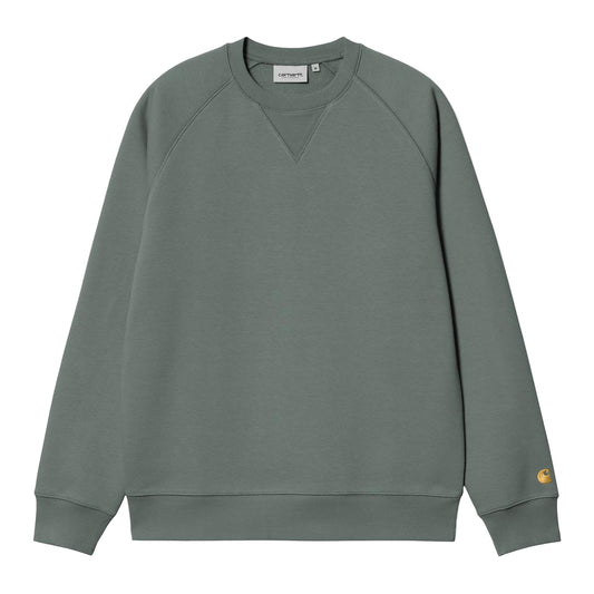 Carhartt WIP Chase Sweat Velvet Green / Gold