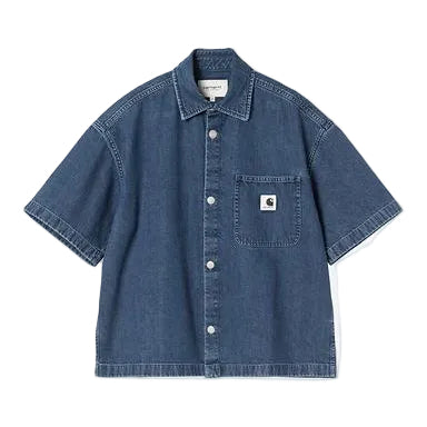 Carhartt WIP W' S/S Lovilia Shirt Blue Stone Washed