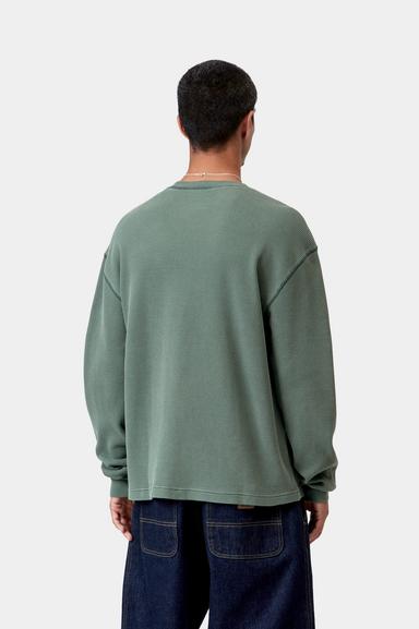 Carhartt WIP L/S Vista Waffle T-Shirt Dark Scarab Garment dyed