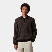 Load image into Gallery viewer, Carhartt WIP L/S Lowis Polo Houndstooth Vitola Heather
