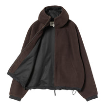 Load image into Gallery viewer, Carhartt WIP W&#39; Hooded Helix Fleece Jacket Palisander / Black
