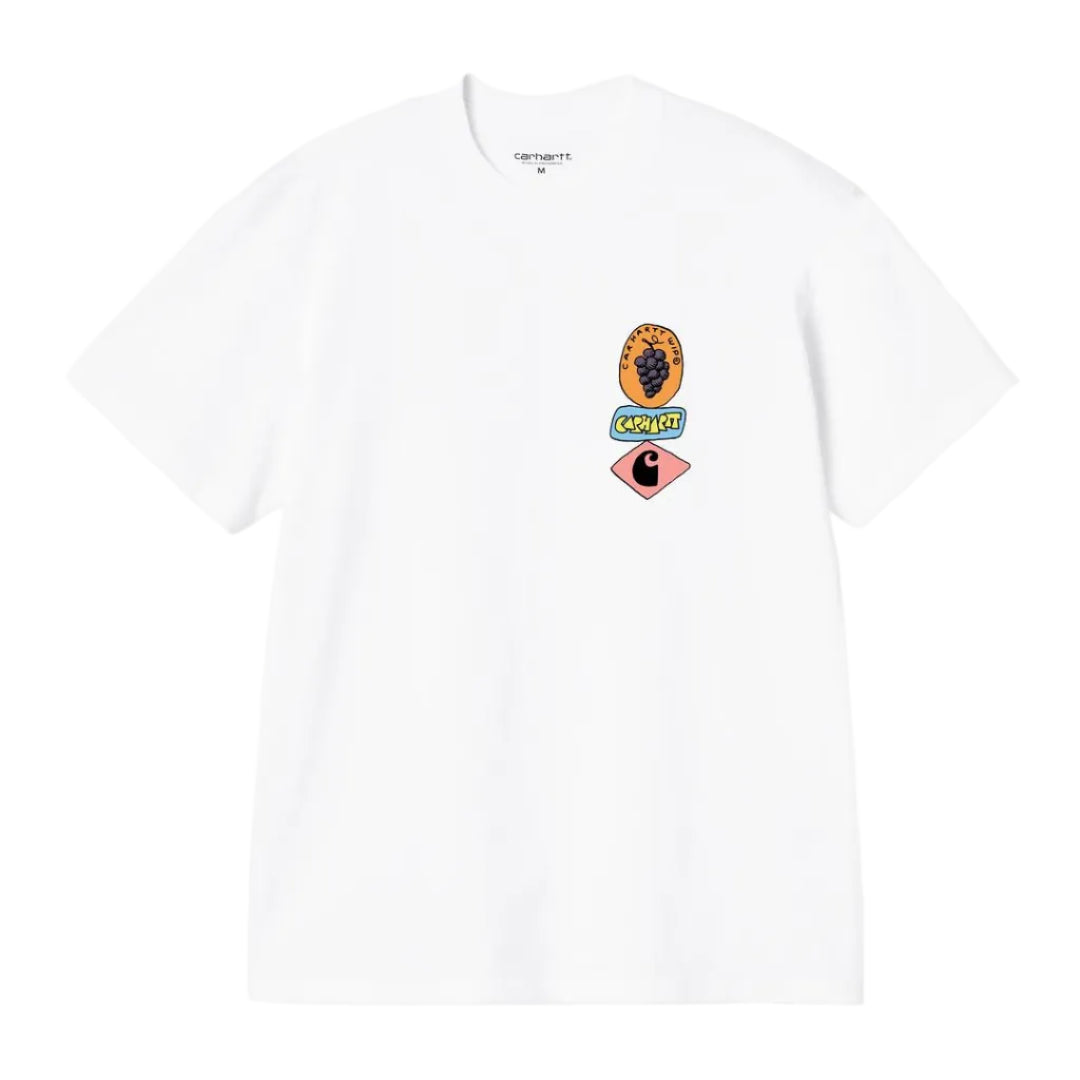 Carhartt WIP S/S Stacked Grapes T-Shirt White