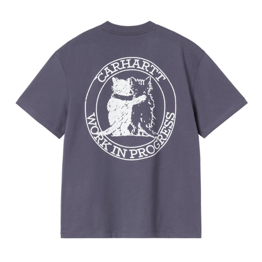 Carhartt WIP W' S/S Hugging Cats T-Shirt Shady Purple