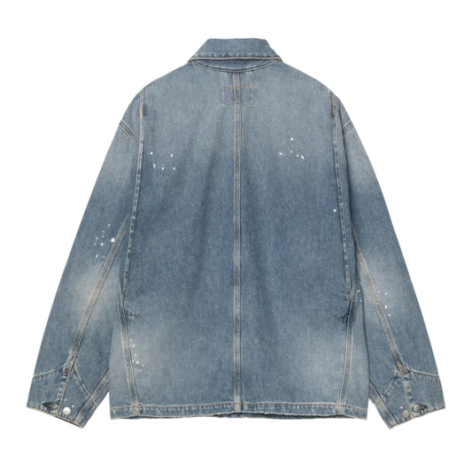 Carhartt WIP W' OG Michigan Coat Blue destroy wash, splatter