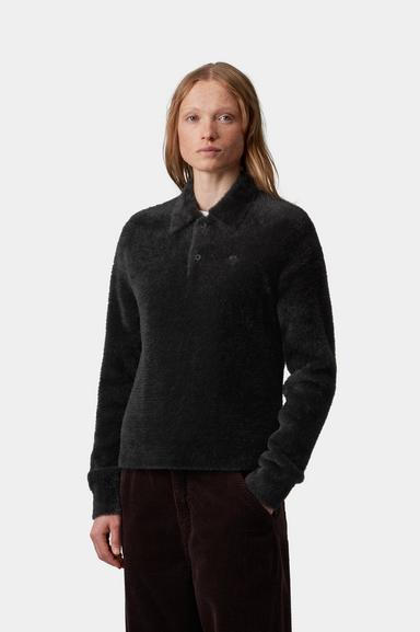Carhartt WIP W' L/S Maine Polo Sweater Black