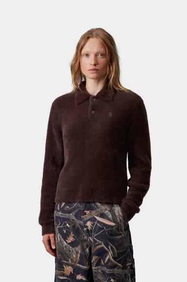 Carhartt WIP W' L/S Maine Polo Sweater Palisander / Palisander
