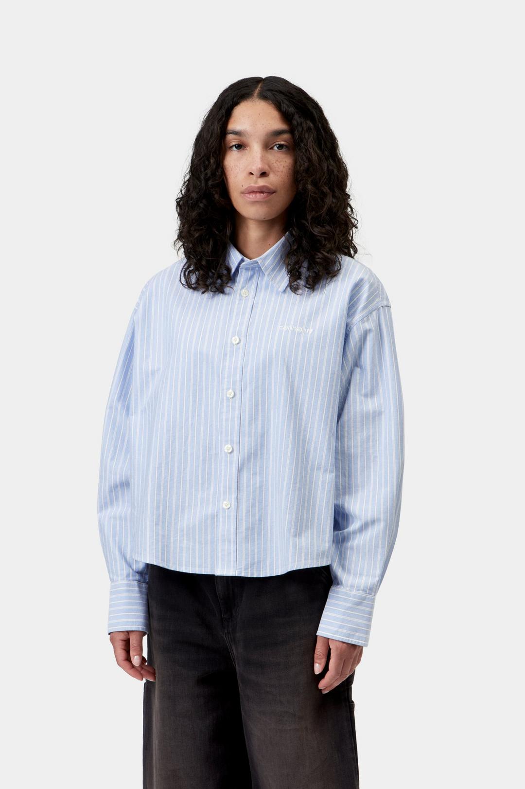 Carhartt WIP W' L/S Kanan Shirt Kanan Stripe, Bleach