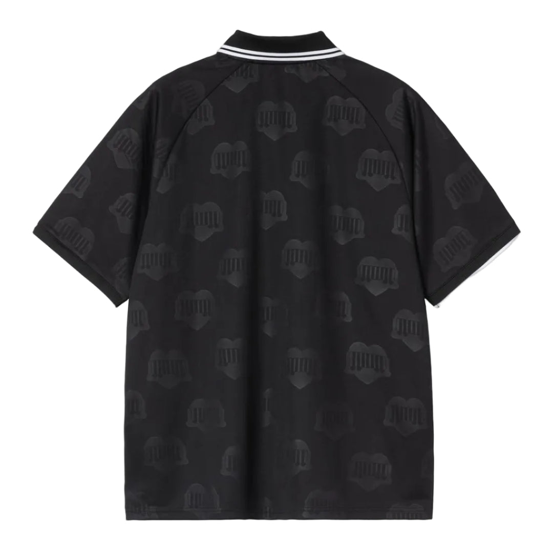 Carhartt WIP S/S Terrace Football T-Shirt Heart Train Jacquard Black