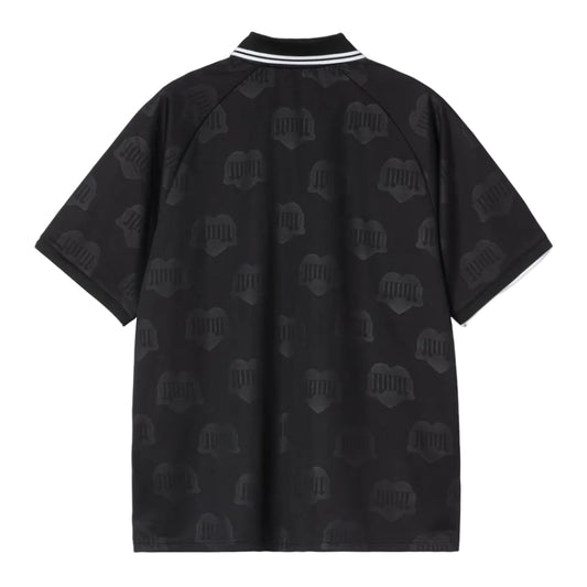 Carhartt WIP S/S Terrace Football T-Shirt Heart Train Jacquard Black